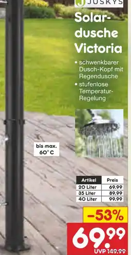 Netto Marken-Discount Juskys solardusche victoria Angebot