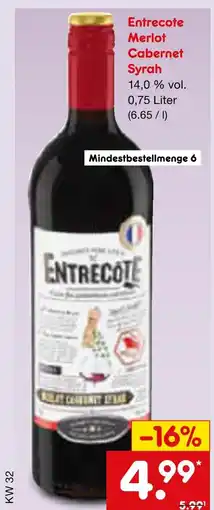 Netto Marken-Discount Entrecote merlot cabernet syrah Angebot