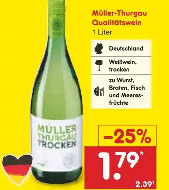 Netto Marken-Discount Müller-thurgau qualitätswein Angebot