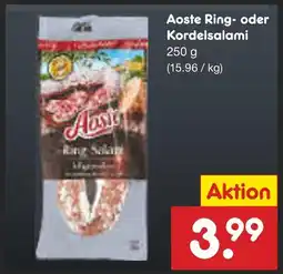 Netto Marken-Discount Aoste ring- oder kordelsalami Angebot