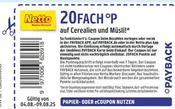 Netto Marken-Discount Payback 20fach °p Angebot