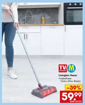 Netto Marken-Discount Livington voom kabelloser turbo-akku-besen Angebot
