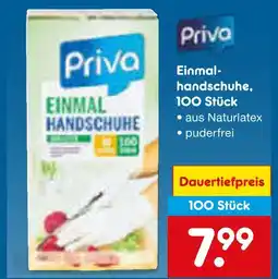Netto Marken-Discount Priva einmalhandschuhe Angebot