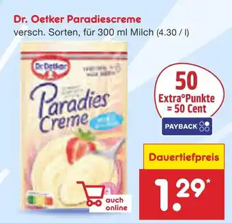 Netto Marken-Discount Dr. oetker paradiescreme Angebot