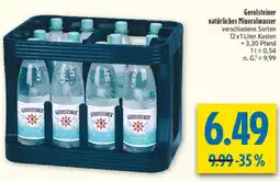 diska Gerolsteiner natürliches Mineralwasser Angebot
