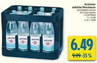diska Gerolsteiner natürliches Mineralwasser Angebot