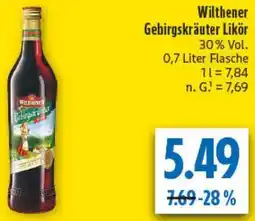 diska Wilthener Gebirgskräuter Likör Angebot