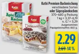 diska Kathi Premium Backmischung oder Sägespänekuchen Angebot