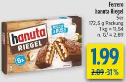 diska Ferrero hanuta Riegel Angebot