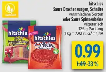 diska hitschies Saure Drachenzungen, Schnüre oder Saure Spinnenbeine Angebot
