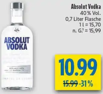 diska Absolut Vodka Angebot