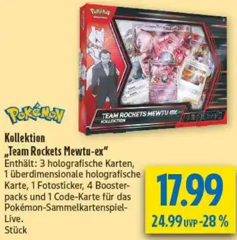 diska Pokémon Kollektion „Team Rockets Mewtu-ex" Angebot