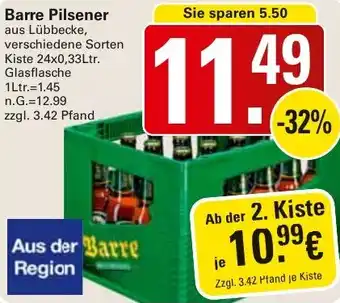 WEZ Barre Pilsener Angebot