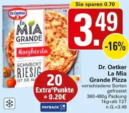 WEZ Dr. Oetker La Mia Grande Pizza Angebot