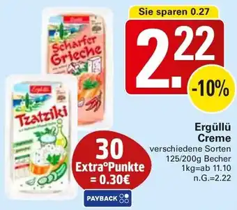 WEZ Ergüllü Creme Angebot