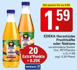 WEZ EDEKA Herzstücke Fruchtsäfte oder Nektare Angebot