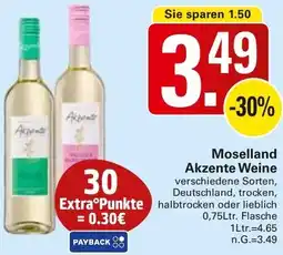 WEZ Moselland Akzente Weine Angebot