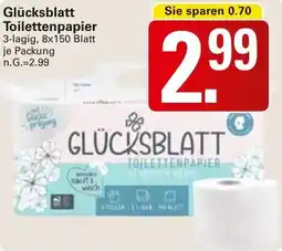 WEZ Glücksblatt Toilettenpapier Angebot
