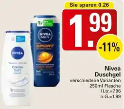 WEZ Nivea Duschgel Angebot