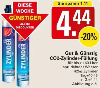 WEZ Gut & Günstig CO2-Zylinder-Füllung Angebot