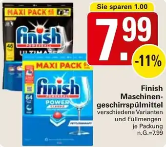 WEZ Finish Maschinengeschirrspülmittel Angebot