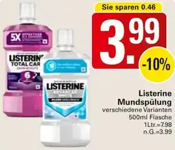 WEZ Listerine Mundspülung Angebot