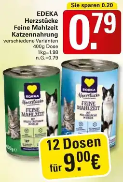 WEZ EDEKA Herzstücke Feine Mahlzeit Katzennahrung Angebot
