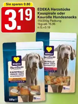 WEZ EDEKA Herzstücke Kauspirale oder Kaurolle Hundesnacks Angebot
