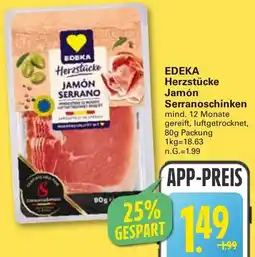 WEZ EDEKA Herzstücke Jamón Serranoschinken Angebot