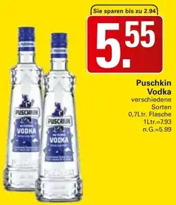 WEZ Puschkin Vodka Angebot