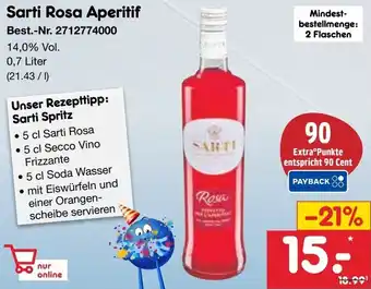 Netto Marken-Discount Sarti Rosa Aperitif Angebot