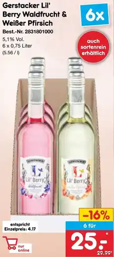 Netto Marken-Discount Gerstacker Lil' Berry Waldfrucht & Weißer Pfirsich Angebot
