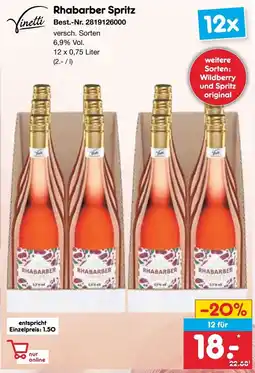 Netto Marken-Discount Vinetti Rhabarber Spritz Angebot