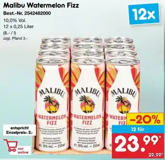 Netto Marken-Discount Malibu Watermelon Fizz Angebot