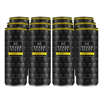 Netto Marken-Discount Three Sixty Vodka & Maracuja Mixgetränk 10,0 % vol 0,33 Liter Dose, 12er Pack Angebot