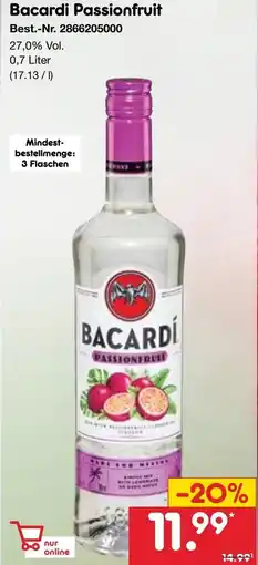 Netto Marken-Discount Bacardi Passionfruit Angebot