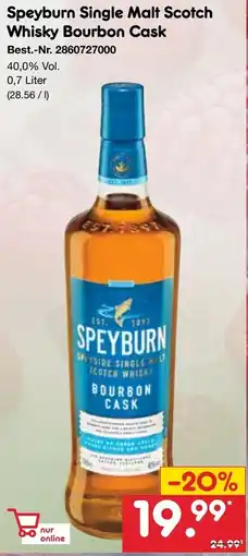 Netto Marken-Discount Speyburn Single Malt Scotch Whisky Bourbon Cask Angebot