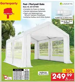 Netto Marken-Discount JUSKYS Fest- / Partyzelt Gala Angebot