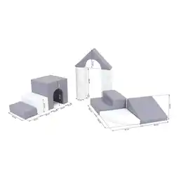 Netto Marken-Discount Spielbauklötze IGLU 10 XL Softbausteine Weiß/Grau Angebot