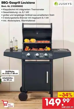 Netto Marken-Discount JUSKYS BBQ-Gasgrill Louisiana Angebot