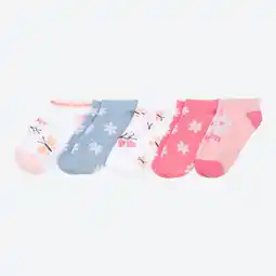 NKD Kinder-Mädchen-Sneaker-Socken mit verschiedenen Designs, 5er-Pack Angebot