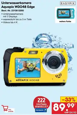 Netto Marken-Discount EASYPIX Unterwasserkamera Aquapix W3048 Edge Angebot