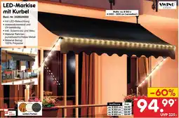 Netto Marken-Discount SWING LED-Markise mit Kurbel Angebot