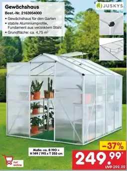 Netto Marken-Discount JUSKYS Gewächshaus Angebot