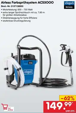 Netto Marken-Discount Scheppach Airless Farbsprühsystem ACS3000 Angebot