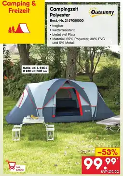 Netto Marken-Discount Outsunny Campingzelt Polyester Angebot