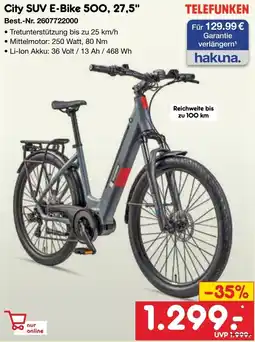 Netto Marken-Discount TELEFUNKEN City SUV E-Bike 500, 27,5" Angebot