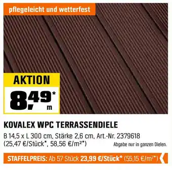 OBI KOVALEX WPC TERRASSENDIELE Angebot