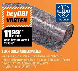 OBI LUX-TOOLS ABDECKVLIES Angebot