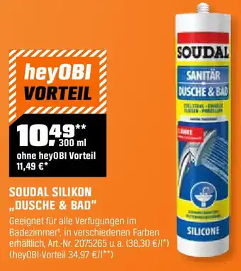 OBI SOUDAL SILIKON ,,DUSCHE & BAD" Angebot